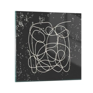 Tablou pe sticlă - Gânduri rătăcitoare - 30x30 cm