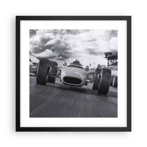 Poster în ramă neagră - Cai putere! - 40x40 cm