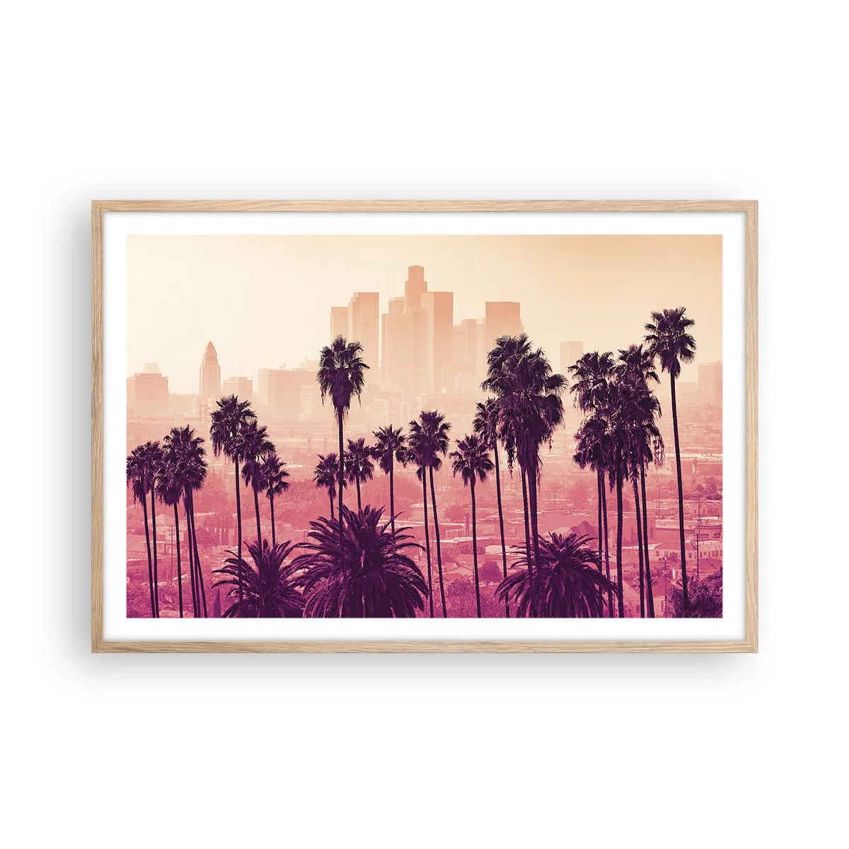 Poster în ramă de stejar deschis - Peisaj din California - 91x61 cm