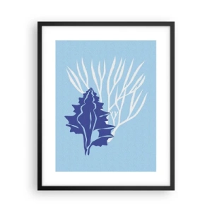 Poster în ramă neagră - Forme cu frunze - 40x50 cm