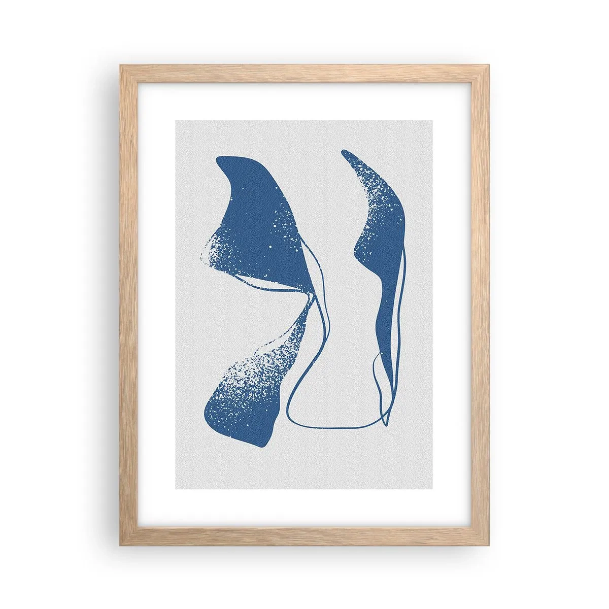 Poster în ramă de stejar deschis - Abstracție înaripată - 30x40 cm