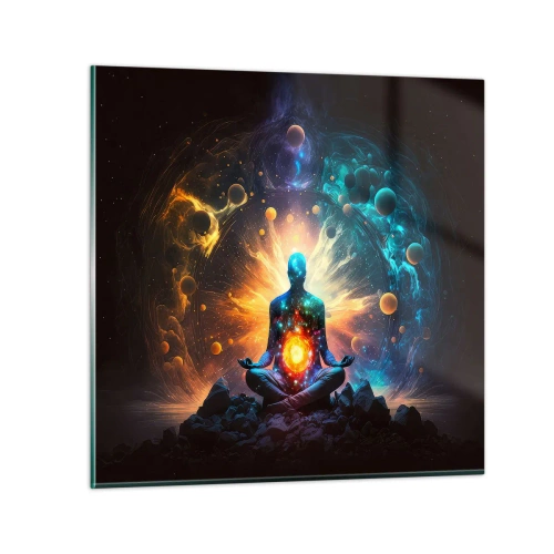 Tablou pe sticlă - Liniște cosmică - 60x60 cm