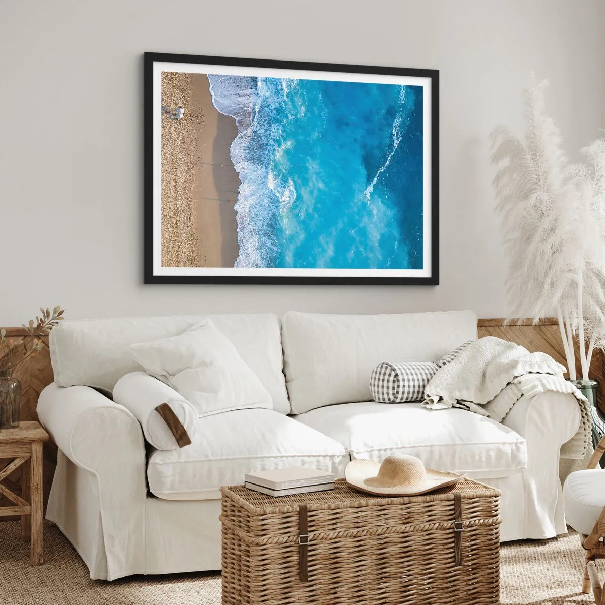 Poster în ramă neagră - Puterea albastrului - 91x61 cm