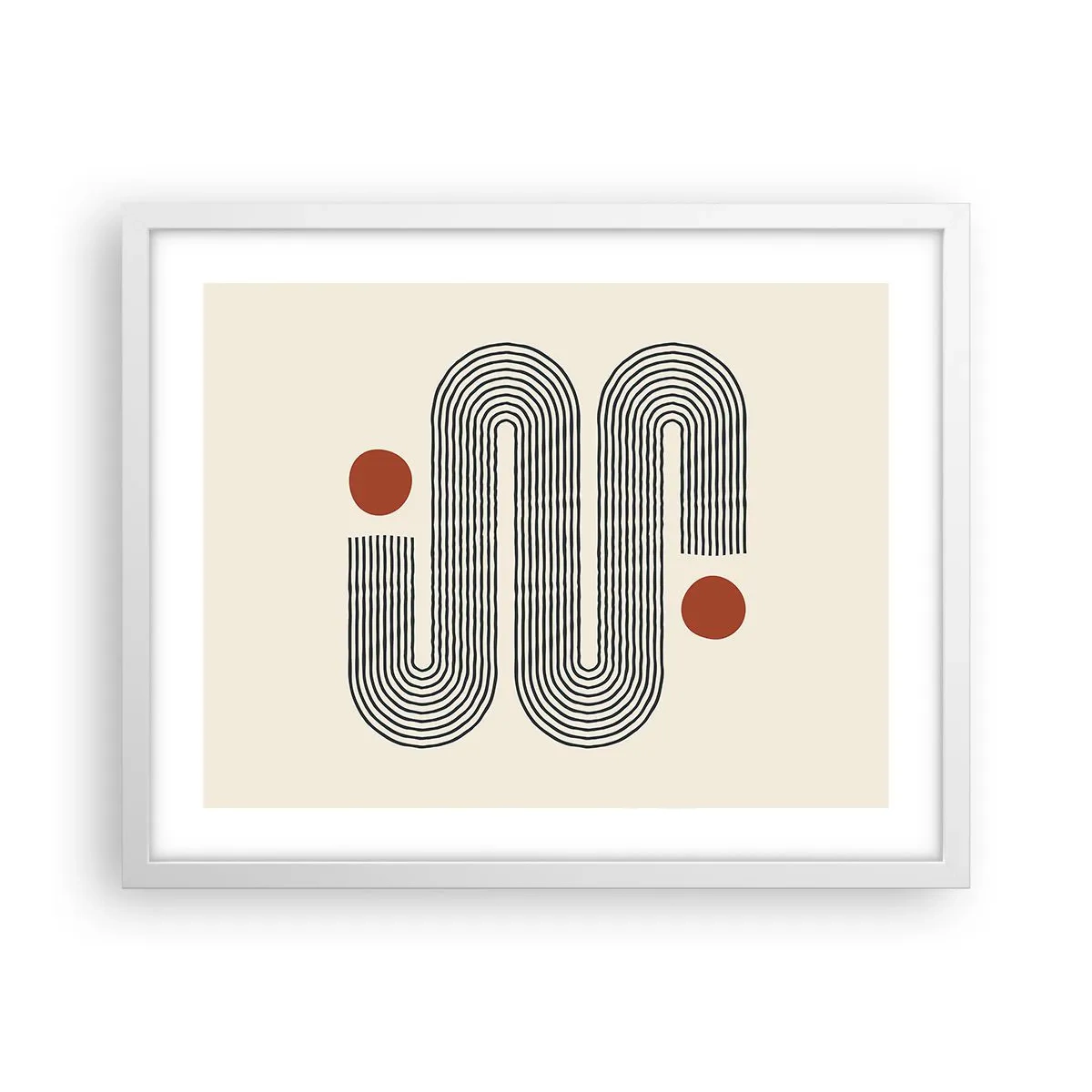 Poster în ramă albă - De la început până la sfârșit - 50x40 cm