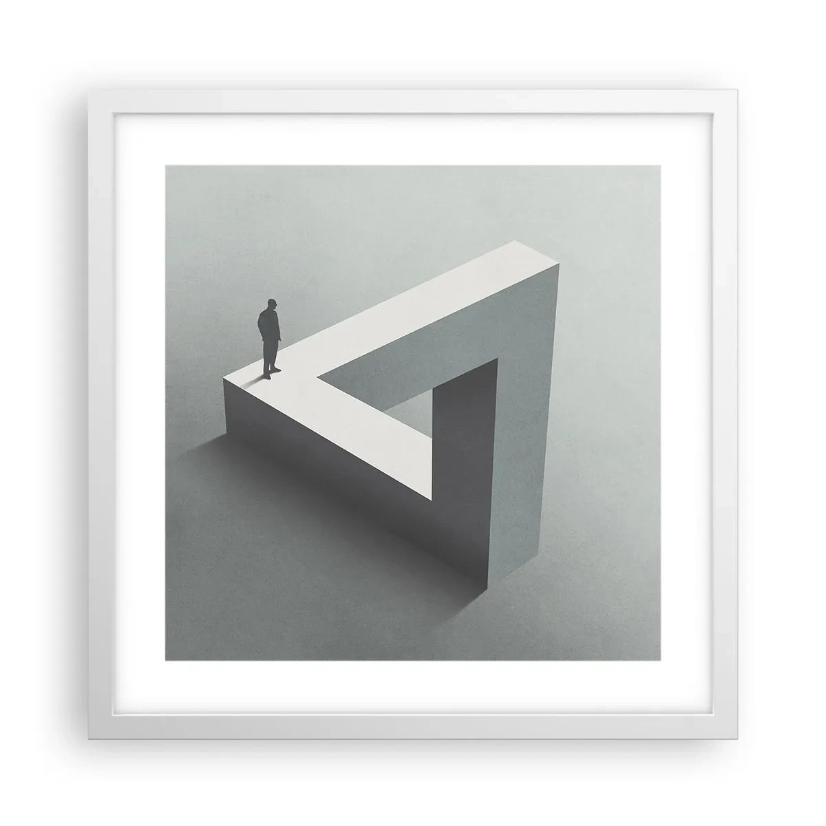 Poster în ramă albă - Și totuși este posibil - 40x40 cm