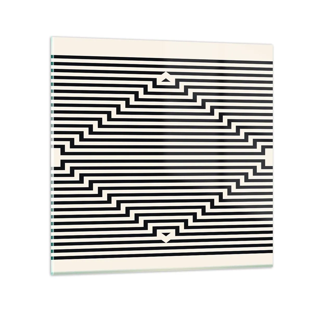 Tablou pe sticlă - Iluzie geometrică - 30x30 cm