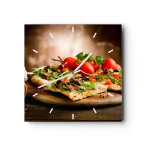 Ceas de perete - Ceas pe sticlă - Direct din cuptor și din grădină - 30x30 cm