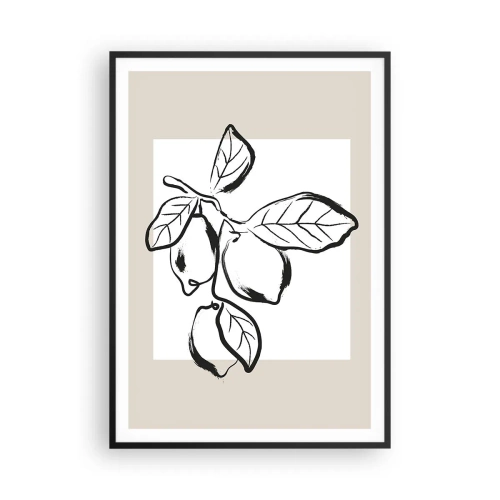 Poster în ramă neagră - Unde se coace lămâia... - 70x100 cm