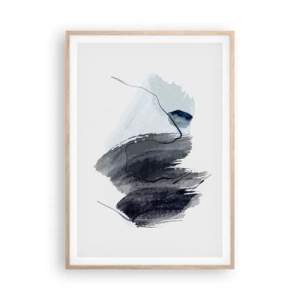 Poster în ramă de stejar deschis - Intensitate și mișcare - 70x100 cm