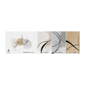 Mostră de Tapet Standard Eco - Mărgele de aer - Abstracția, Bucată, Model modern - 100x30 cm