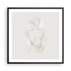 Poster în ramă neagră - Ca un instrument sensibil - 60x60 cm