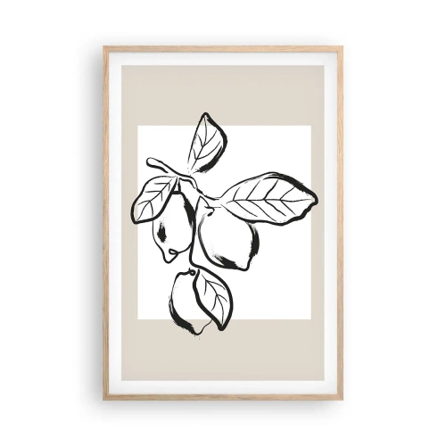 Poster în ramă de stejar deschis - Unde se coace lămâia... - 61x91 cm