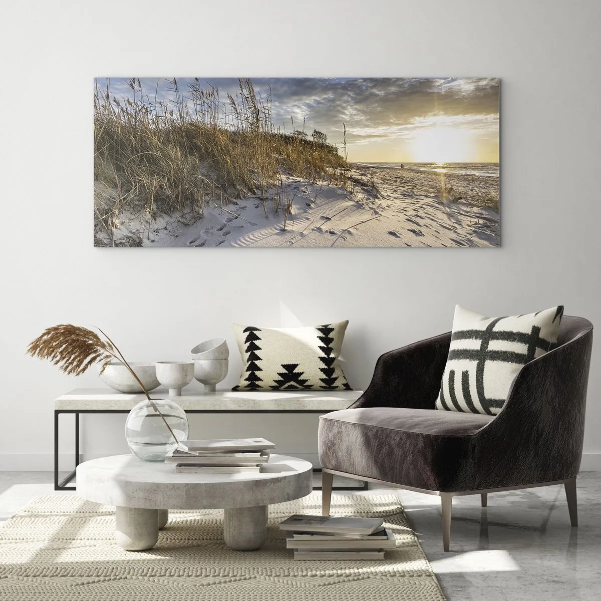 Tablou pe sticlă - Invitație la o plimbare - 140x50 cm