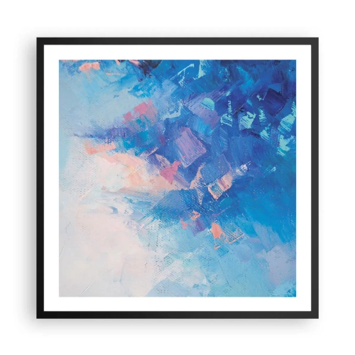 Poster în ramă neagră - Abstracție de iarnă - 60x60 cm