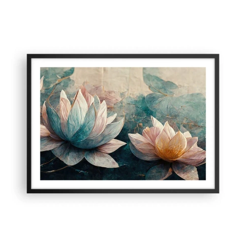 Poster în ramă neagră - Stele de lac - 70x50 cm