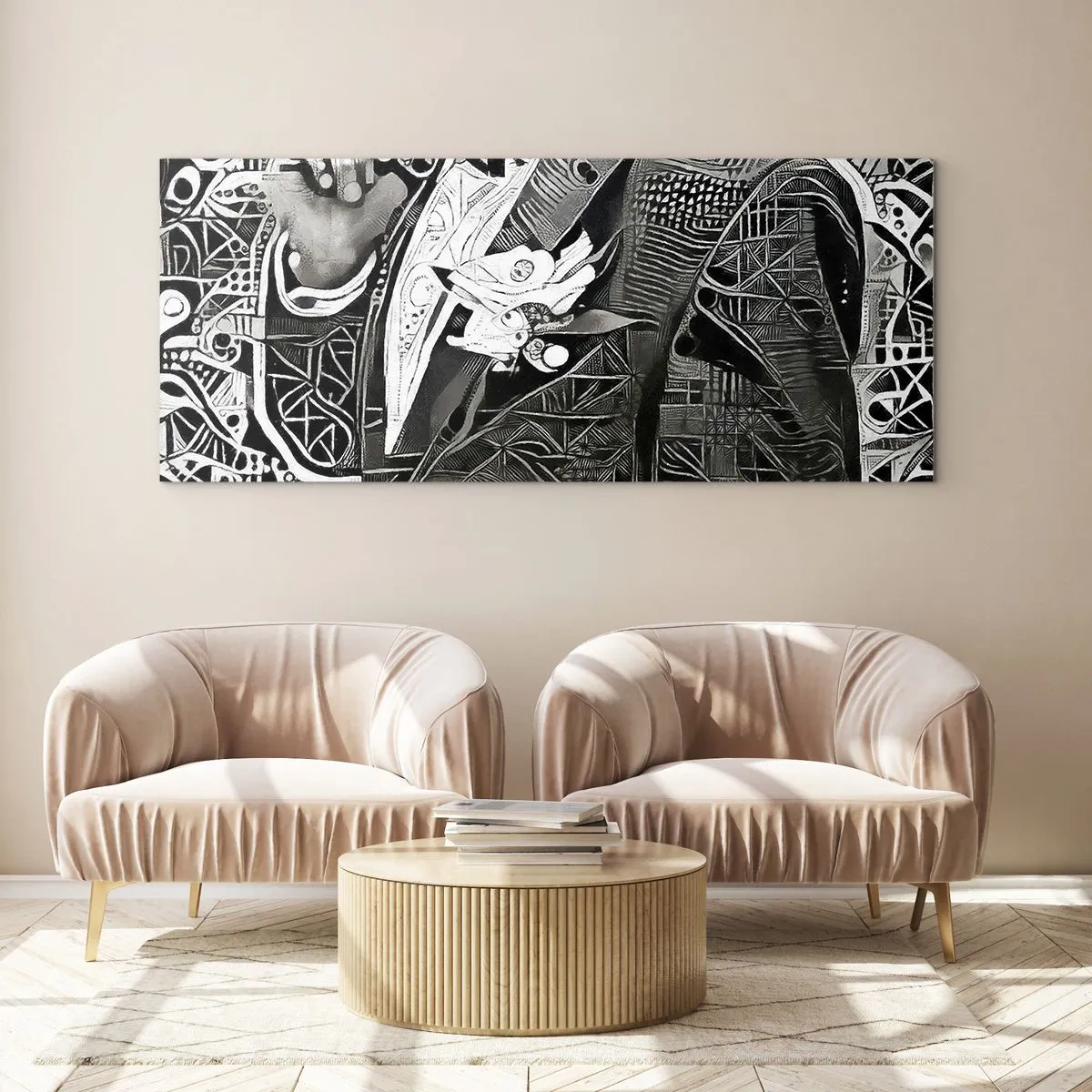 Tablou pe sticlă - Doar un om aparent gri - 140x50 cm