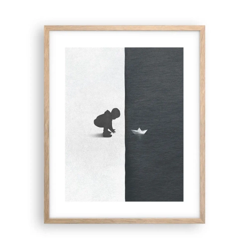 Poster în ramă de stejar deschis - Marea expediție - 40x50 cm