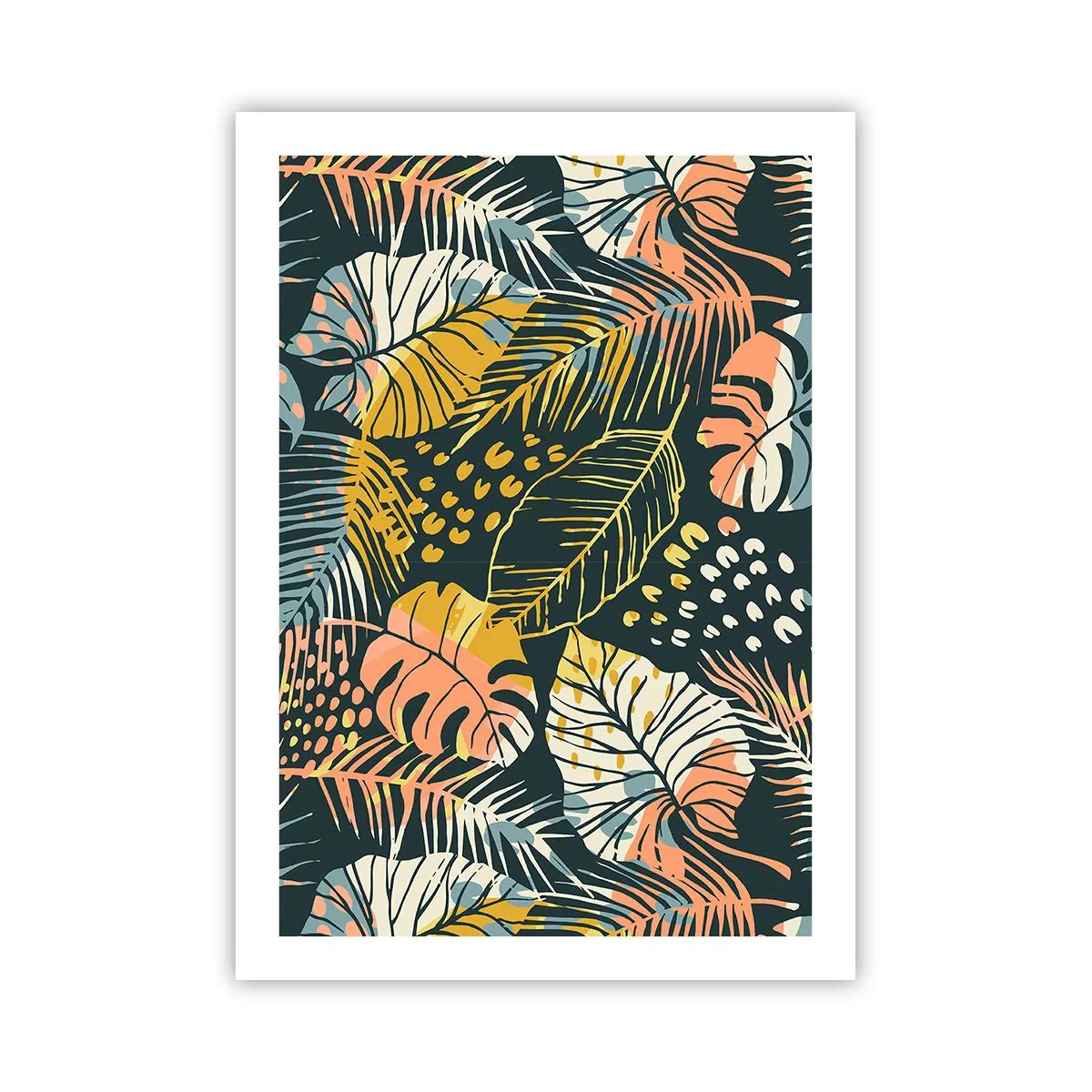 Poster - Fantezie cu frunze - 50x70 cm