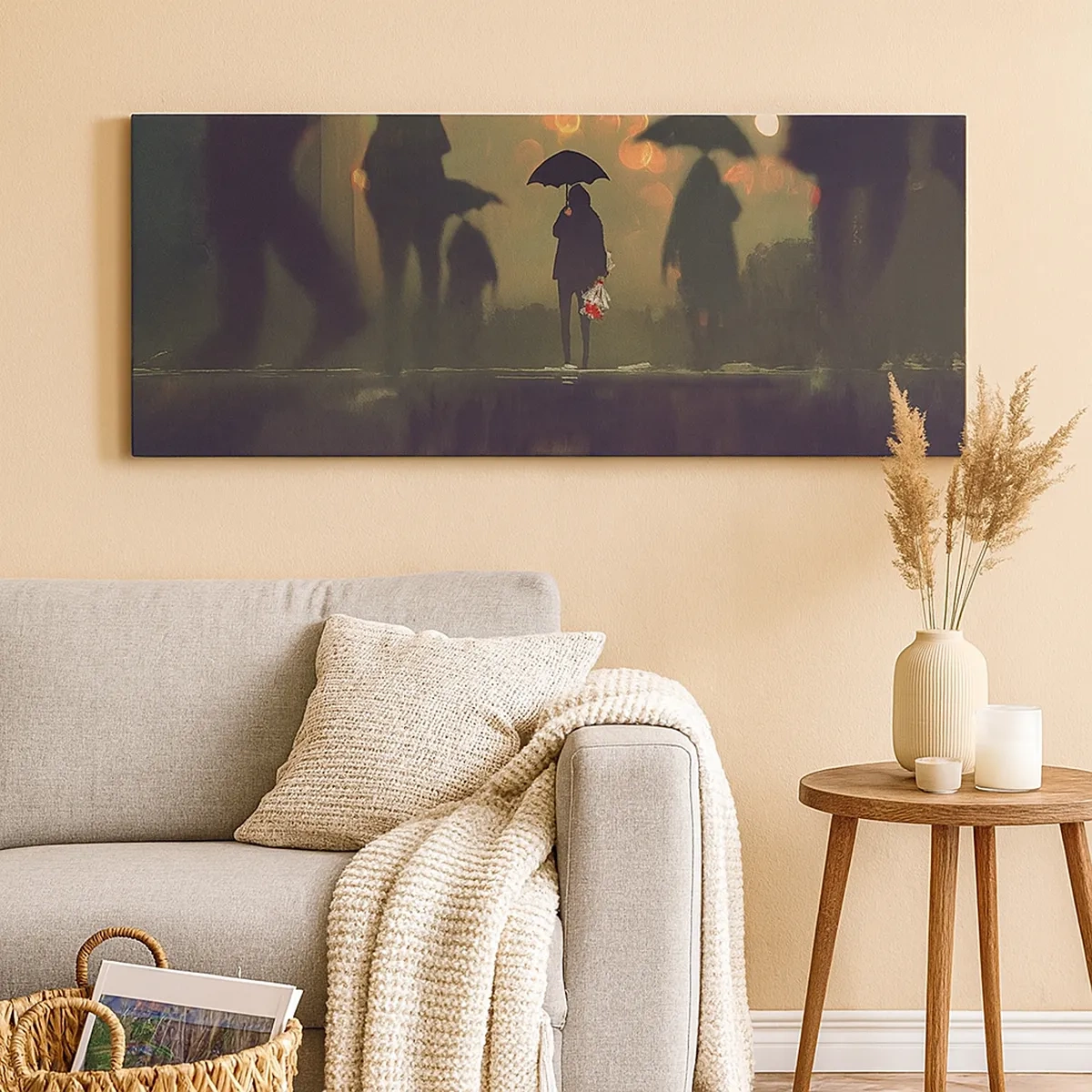 Tablou pe pânză - Din perspectiva unei picături de ploaie - 30x30 cm