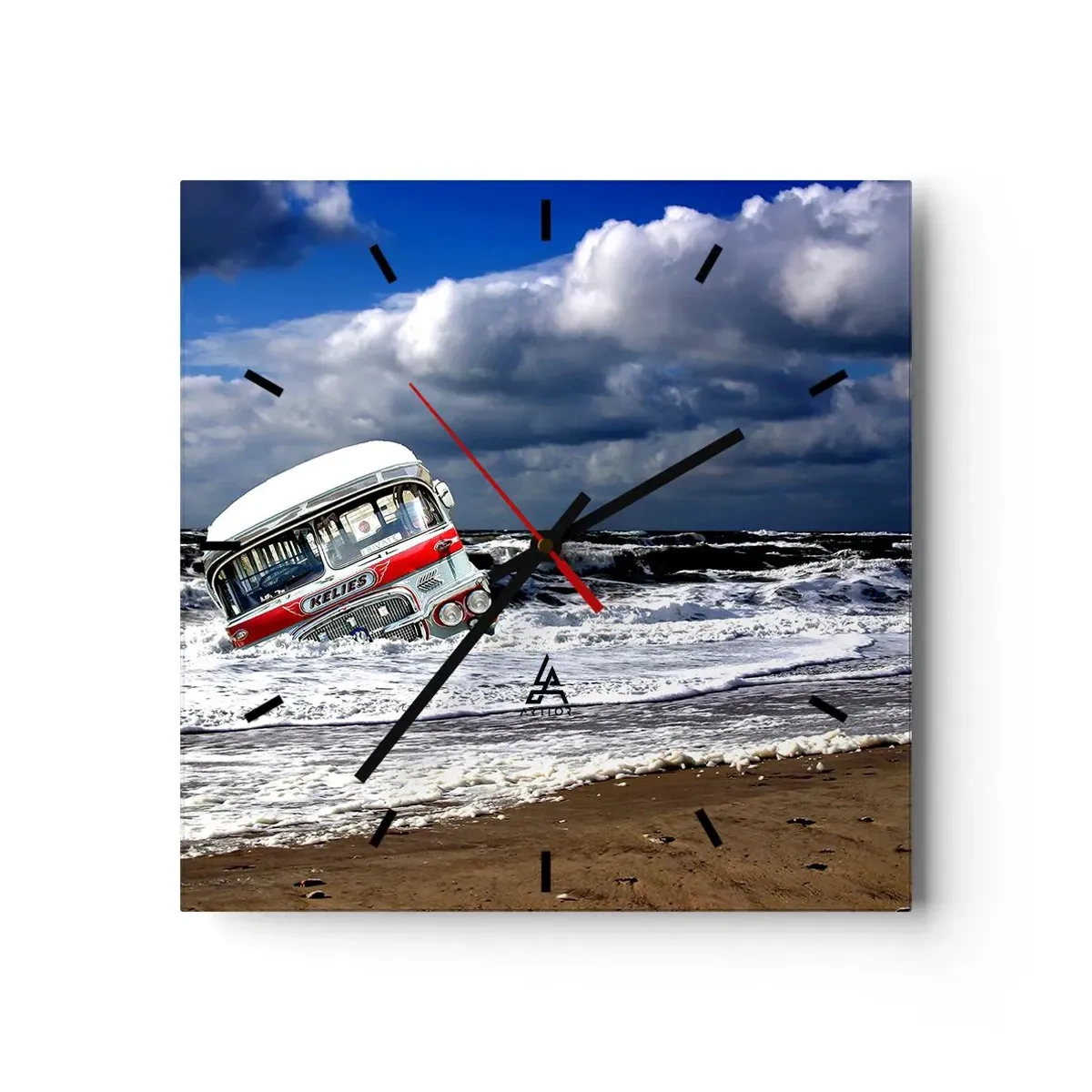 Ceas de perete - Ceas pe sticlă - Și de ce sunteți surprins? - 40x40 cm