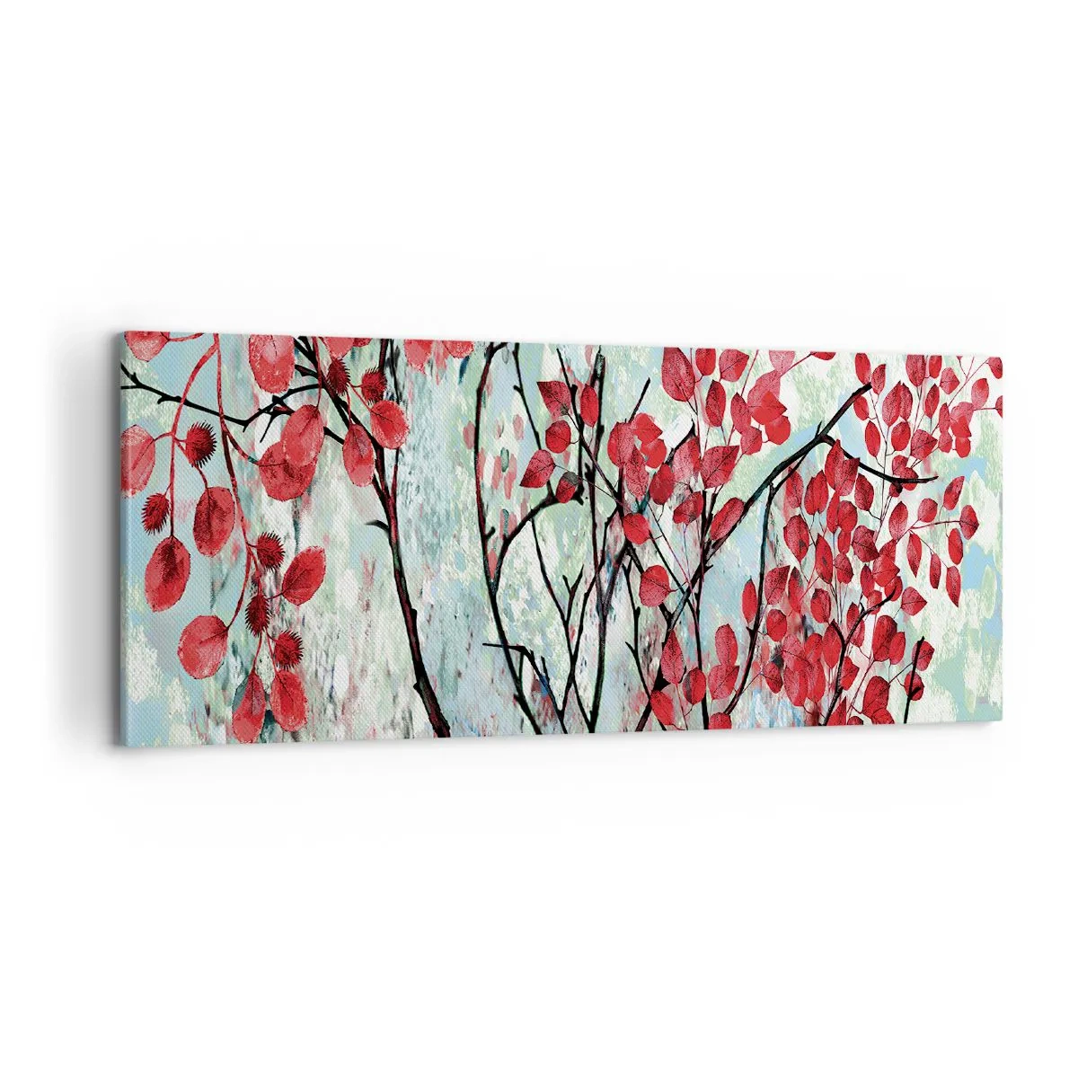 Tablou pe pânză - Arbore în stacojiu - 100x40 cm