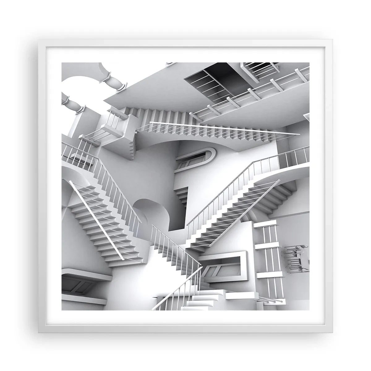 Poster în ramă albă - Paradoxurile spațiului - 60x60 cm