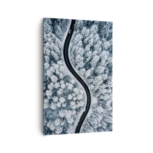 Tablou pe pânză - Prin pădurea de iarnă - 80x120 cm