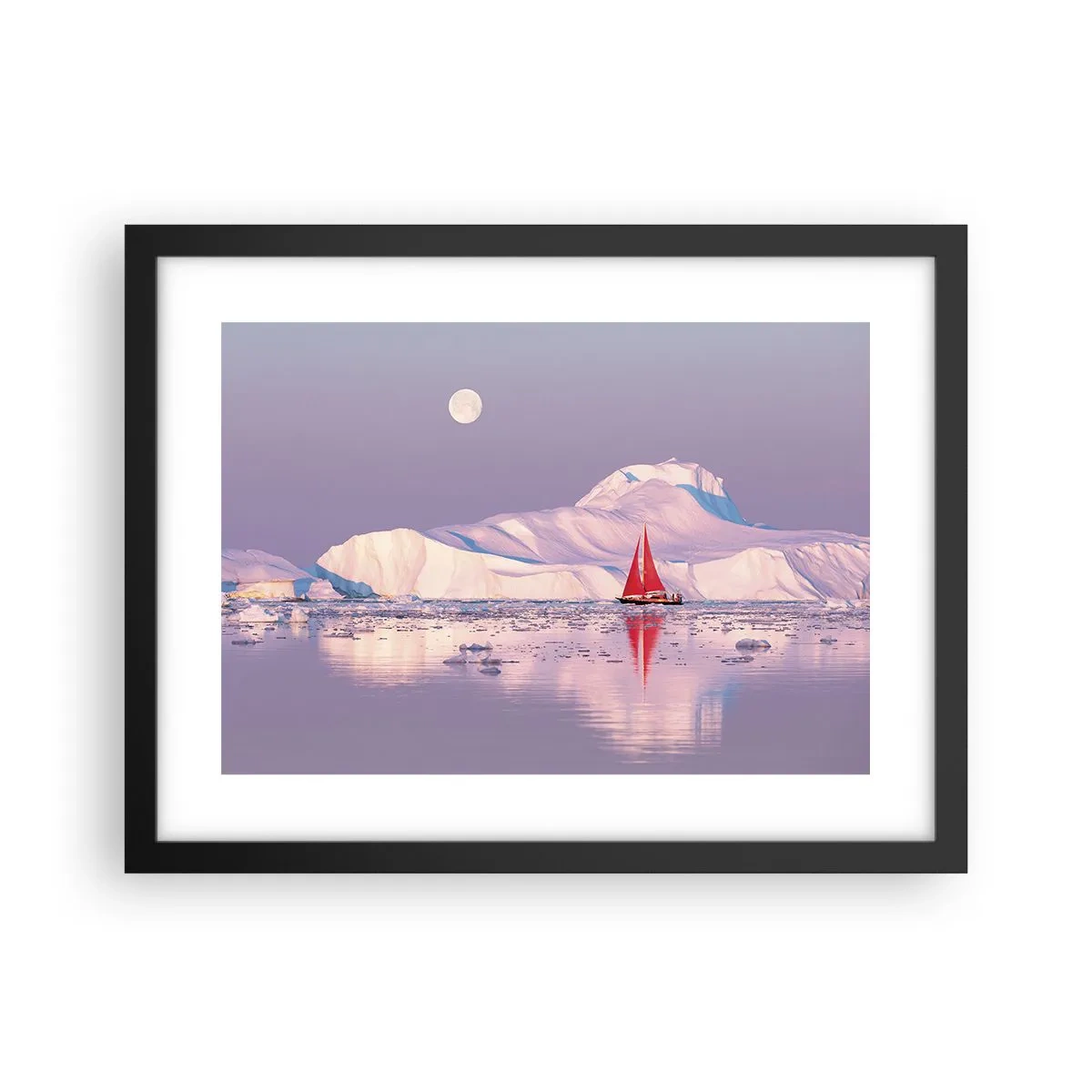 Poster în ramă neagră - Căldura pânzei, frigul gheții - 40x30 cm