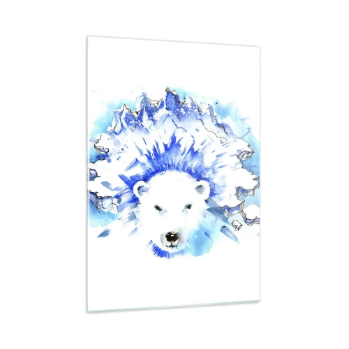 Tablou pe sticlă - Regele Arcticii într-o coroană de gheață - 50x70 cm