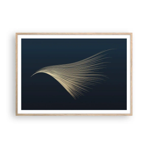 Poster în ramă de stejar deschis - Ca părul unui înger - 100x70 cm