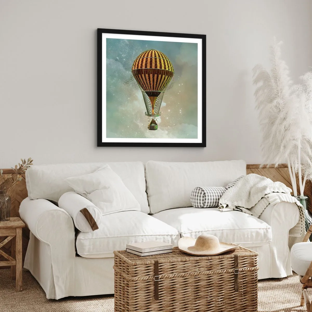 Poster în ramă neagră - Zboruri de pionierat - 30x30 cm