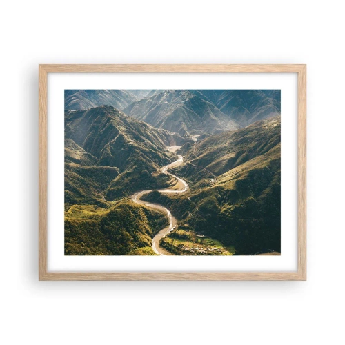 Poster în ramă de stejar deschis - Direct din inima munților - 50x40 cm