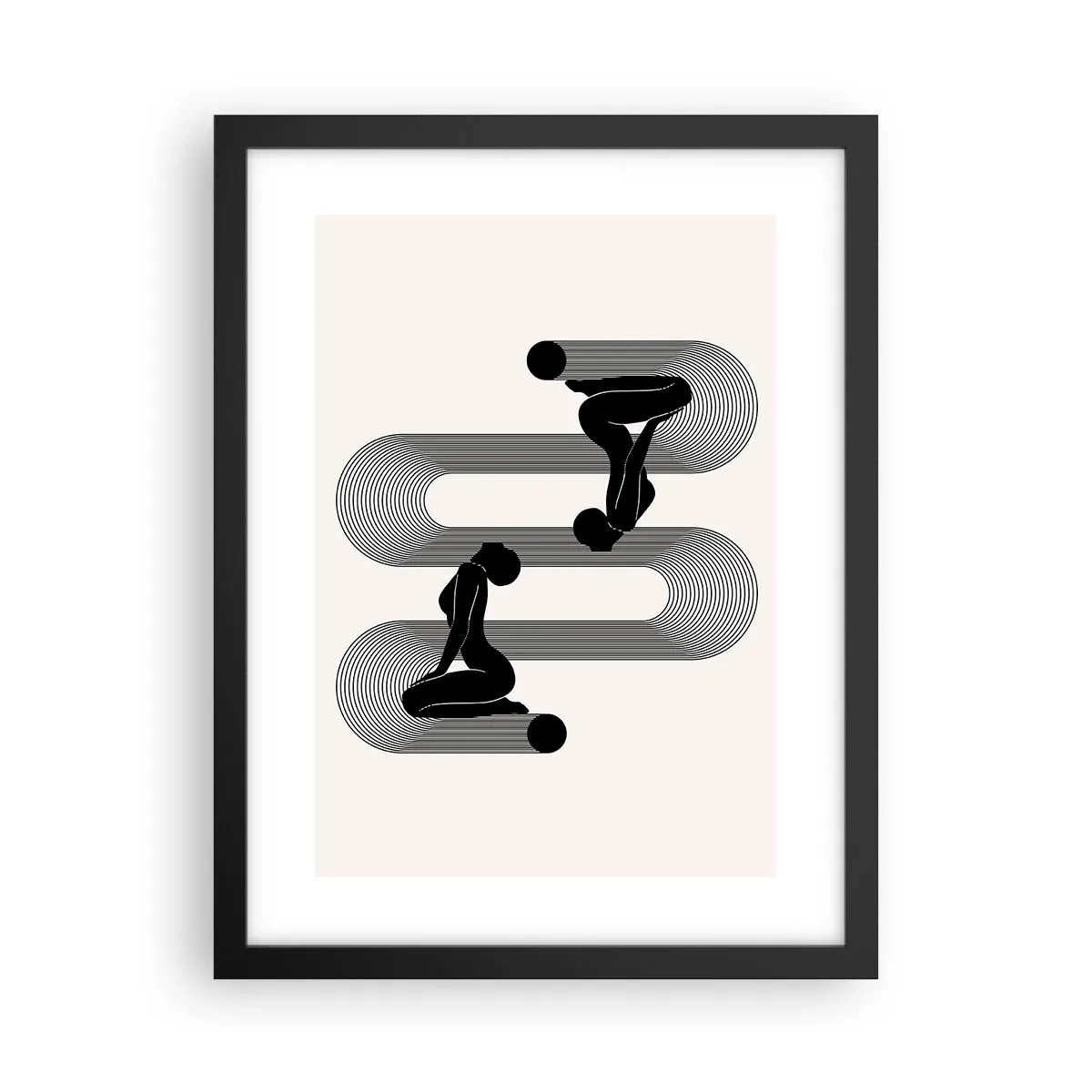 Poster în ramă neagră - Simetrie senzuală - 30x40 cm