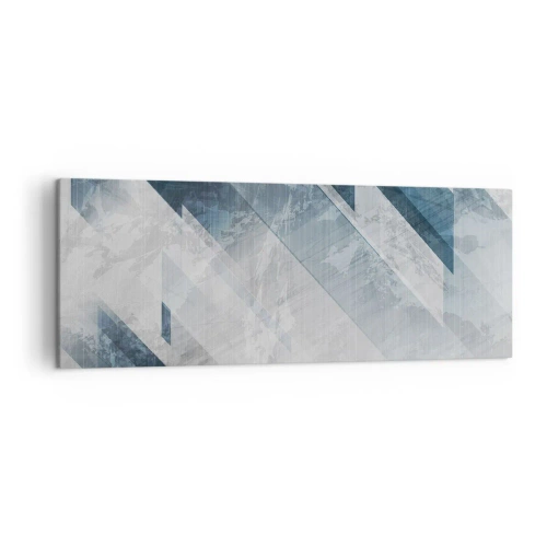 Tablou pe pânză - Compoziția spațială - mișcarea griului - 140x50 cm