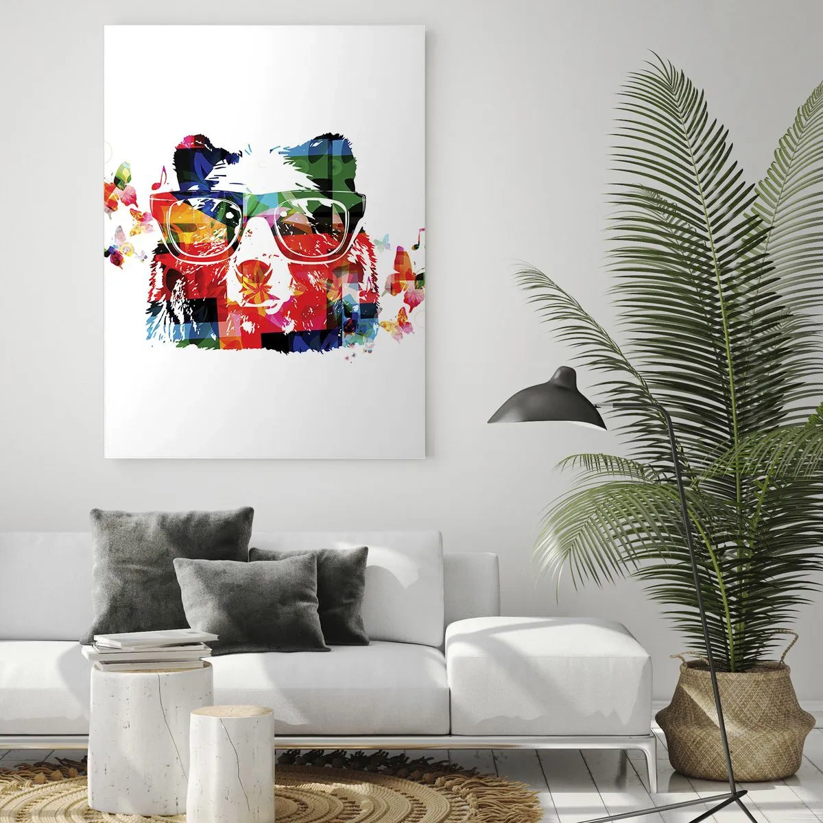 Tablou pe sticlă - Îmi place ursul! - 80x120 cm