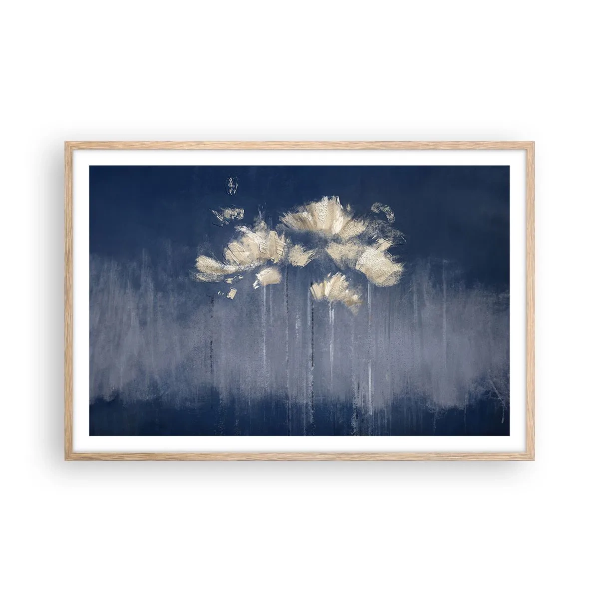 Poster în ramă de stejar deschis - Ca petalele în vânt - 91x61 cm