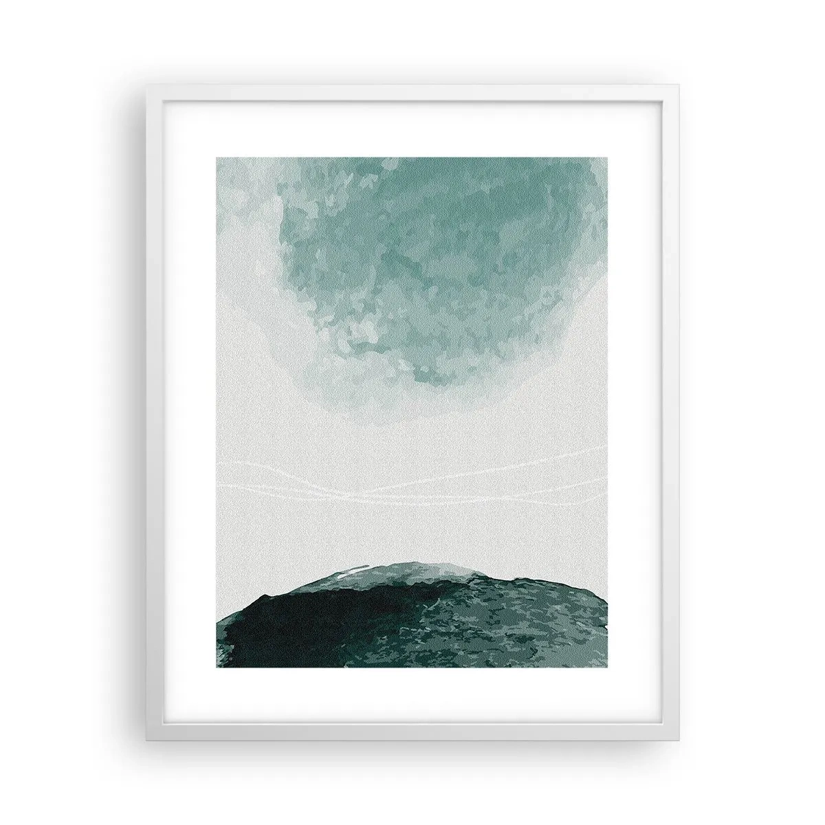 Poster în ramă albă - Întâlnire cu ceața - 40x50 cm