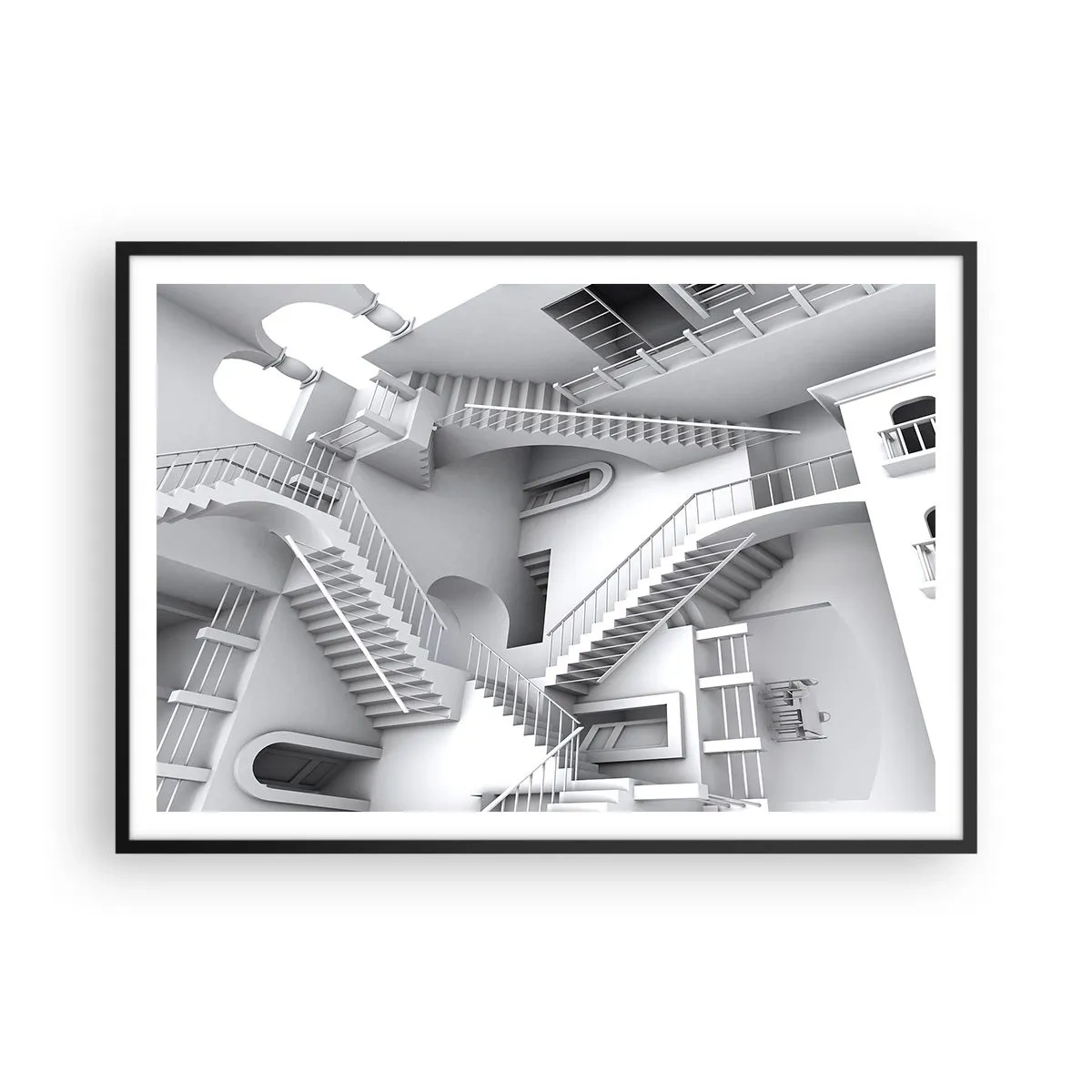 Poster în ramă neagră - Paradoxurile spațiului - 100x70 cm