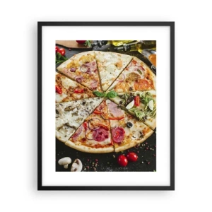 Poster în ramă neagră - Un evantai de arome - 40x50 cm