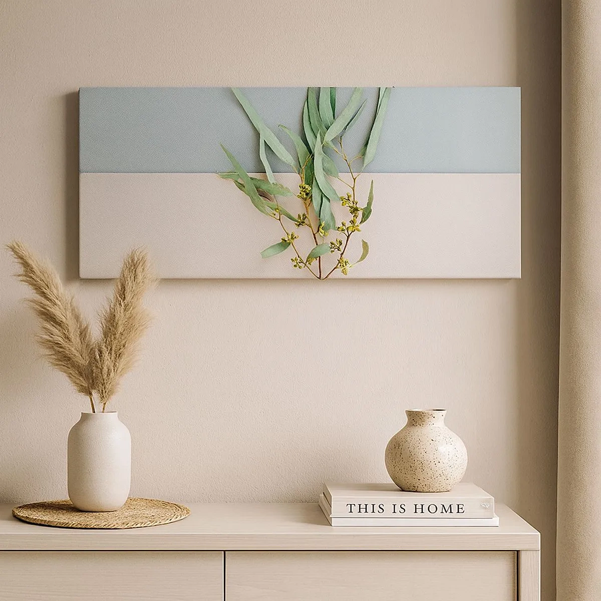 Tablou pe pânză - Subtilitate pastelată - 100x40 cm