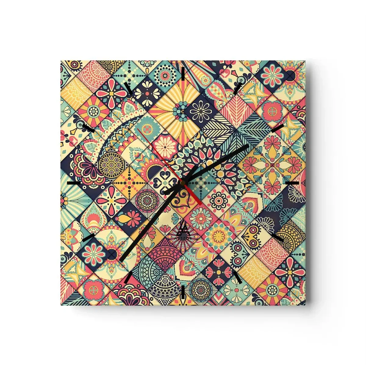 Ceas de perete - Ceas pe sticlă - Clima marocană - 30x30 cm