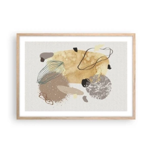 Poster în ramă de stejar deschis - Fluiditatea aplicată - 70x50 cm