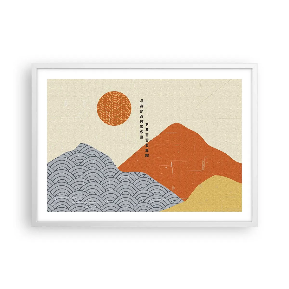 Poster în ramă albă - În stil japonez - 70x50 cm