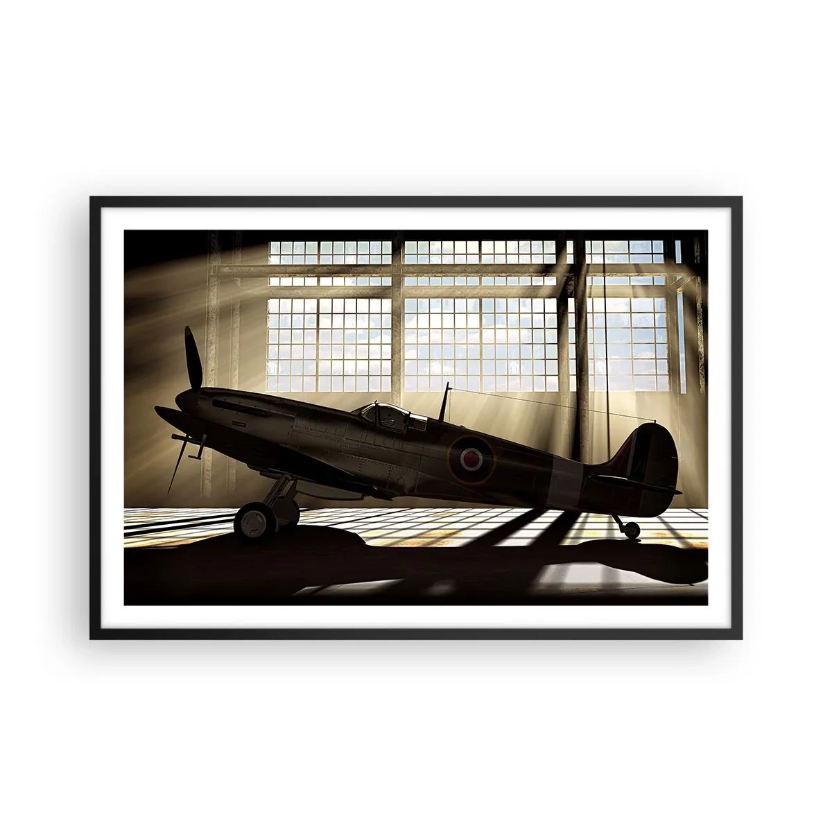 Poster în ramă neagră - Odihna războinicului - 91x61 cm