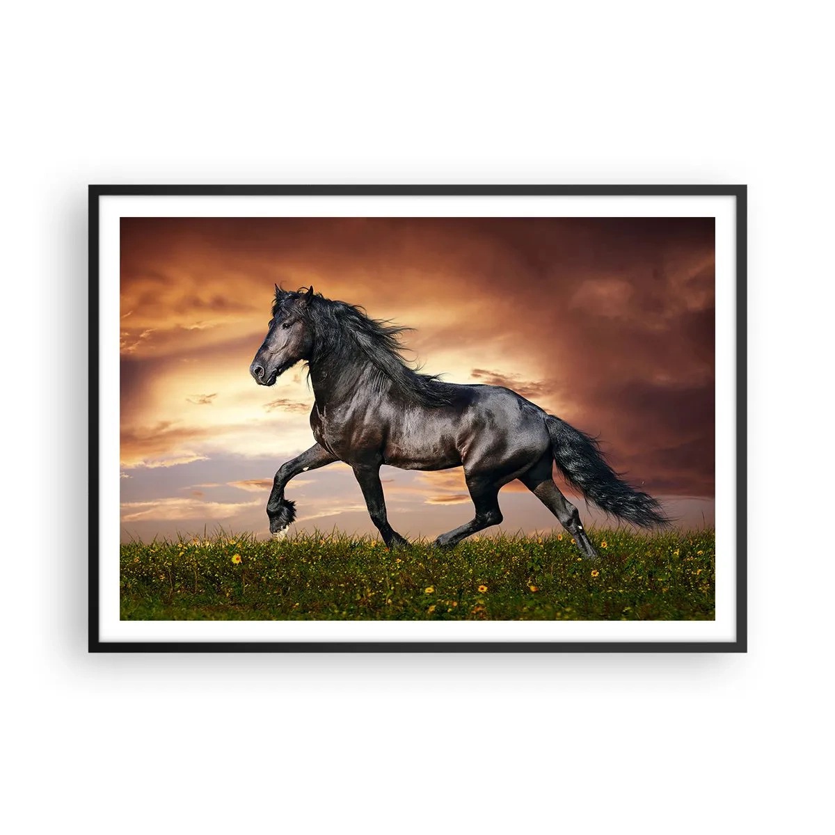 Poster în ramă neagră - Prințul negru - 100x70 cm