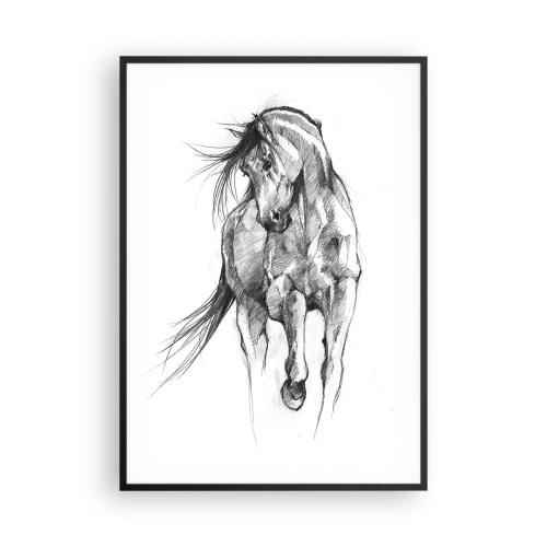 Poster în ramă neagră - Într-un trap grațios - 70x100 cm