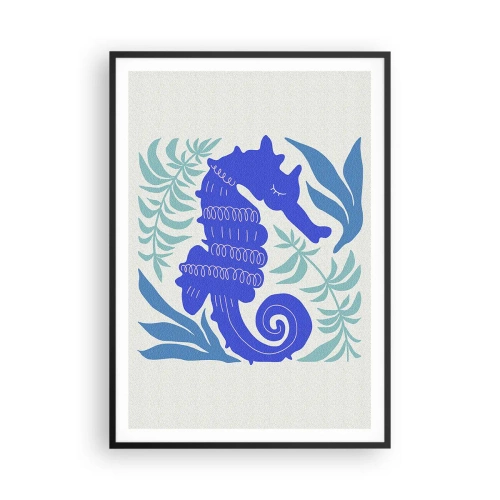 Poster în ramă neagră - Pe o pajiște subacvatică - 70x100 cm