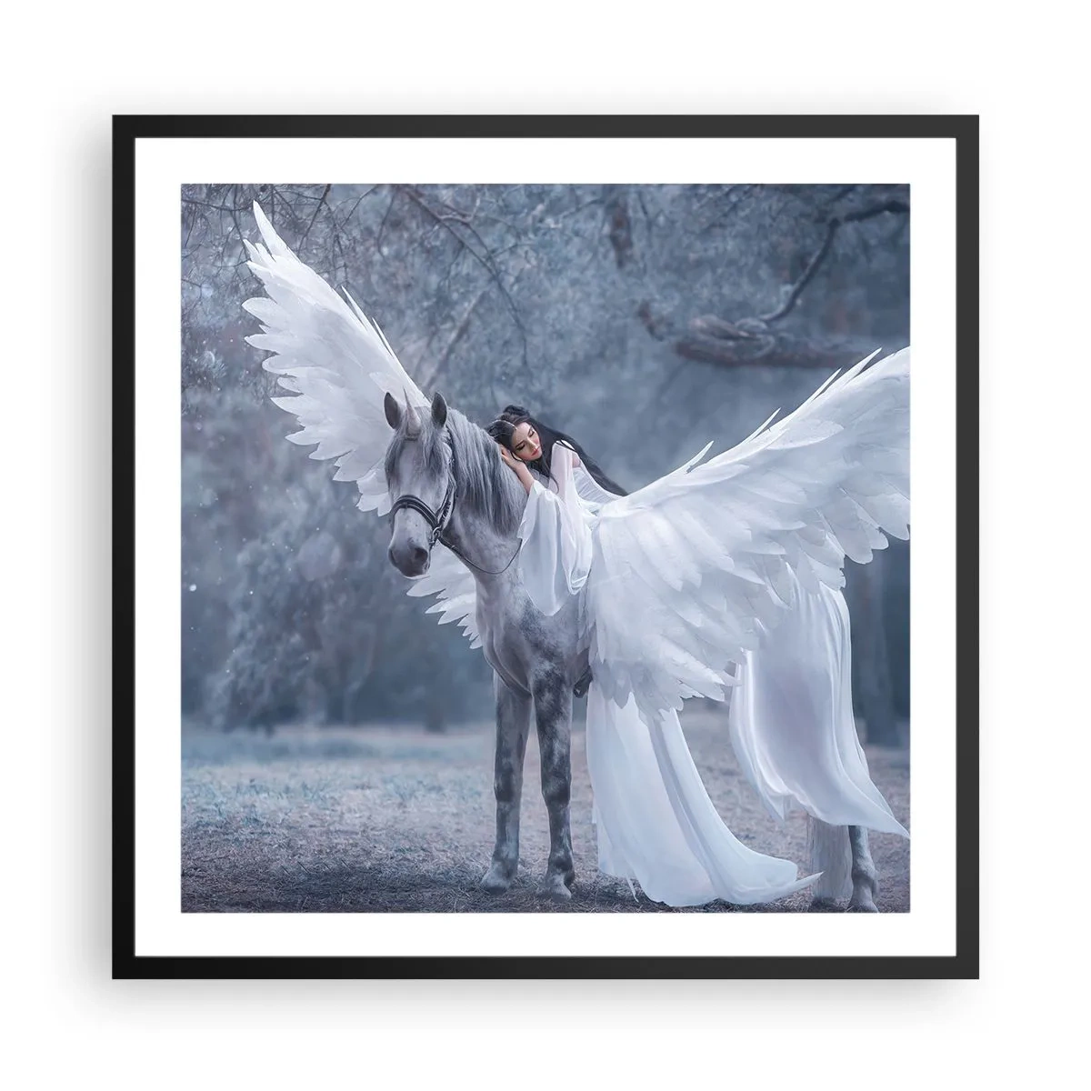 Poster în ramă neagră - Moment inspirat - 60x60 cm