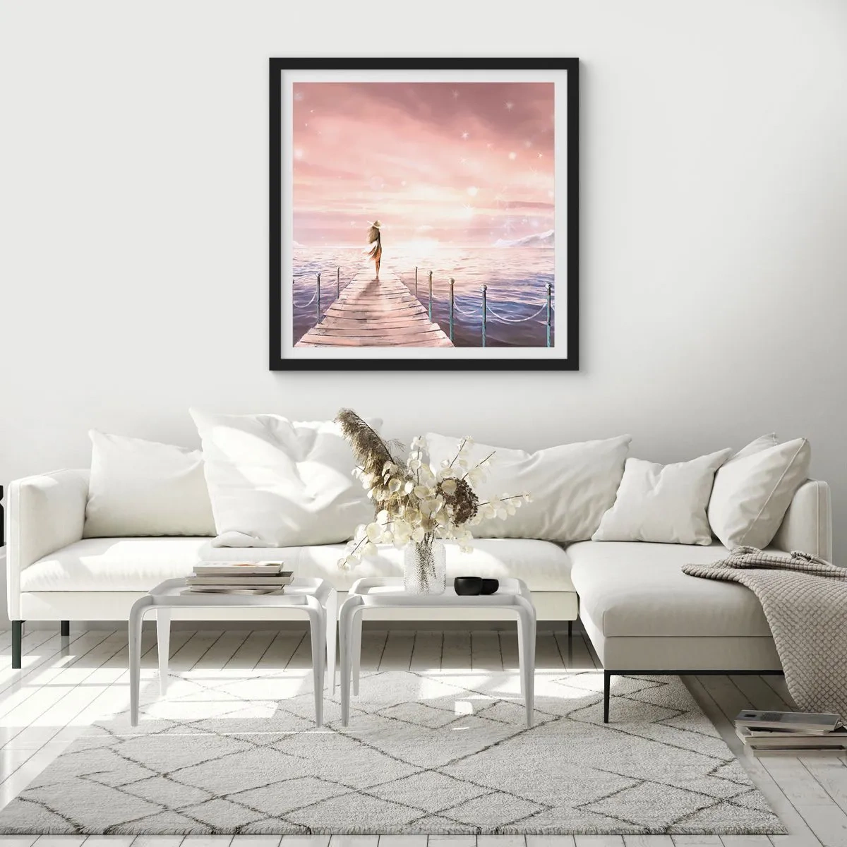 Poster în ramă neagră - În lumina unui vis - 50x50 cm