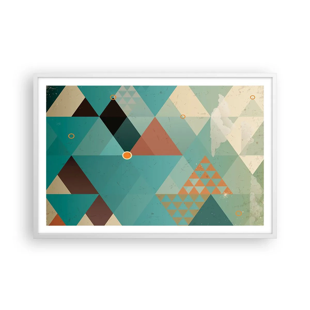 Poster în ramă albă - Unitatea multiplicității, multiplicitatea unității - 91x61 cm